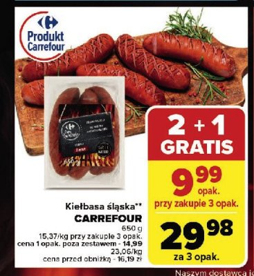Kiełbasa ślaska Carrefour targ świeżości promocja
