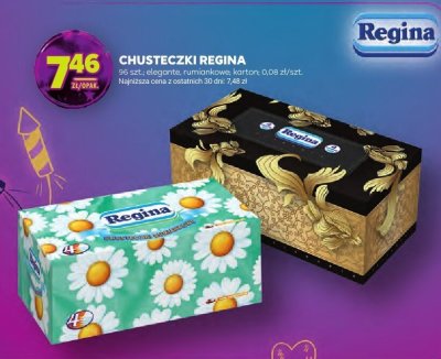 Chusteczki Regina elegante, rumiankowe, karton promocja w Stokrotka
