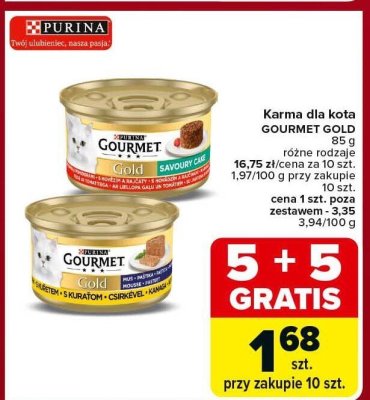 Karma dla kota GOURMET GOLD różne rodzaje promocja w Carrefour Market