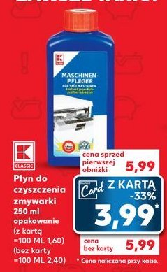 Płyn do czyszczenia zmywarek K-classic promocja