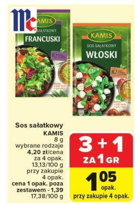 Sos sałatkowy KAMIS promocja w Carrefour
