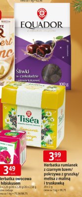 Herbatka rumianek z czarnym bzem/pokrzywa z gruszką/melisa z maliną i truskawką promocja w Leclerc