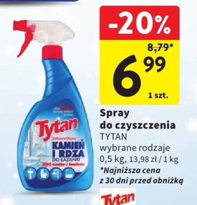 Spray do czyszczenia Tytan Kamień i Rdza promocja w Intermarche