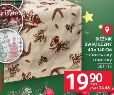 Bieżnik świąteczny 40x140 cm promocja w Selgros
