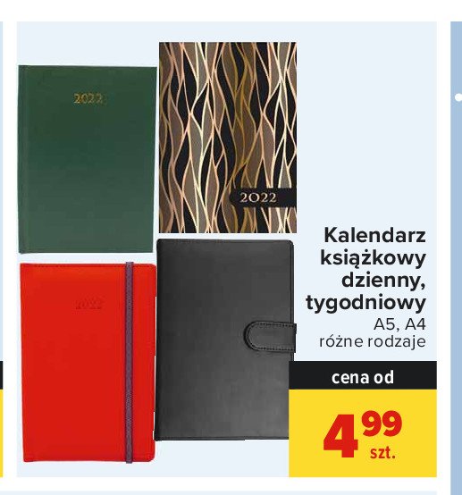 Kalendarz książkowy dzienny a4 promocja