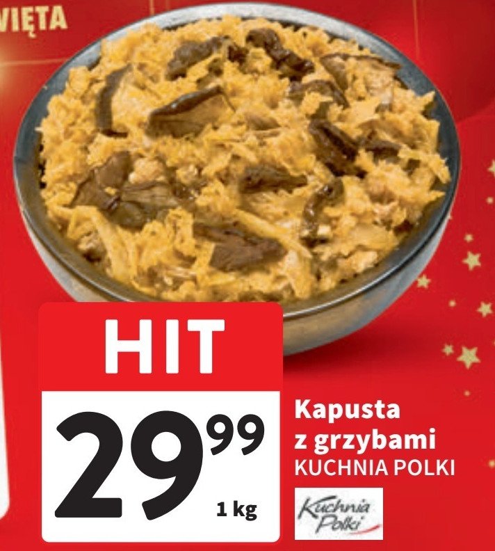 Kapusta z grzybami Kuchnia polki promocja w Intermarche