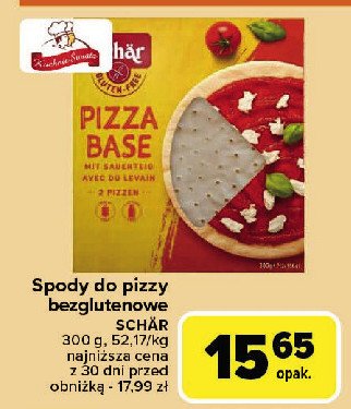 Spody do pizzy bezglutenowe Schar promocja w Carrefour