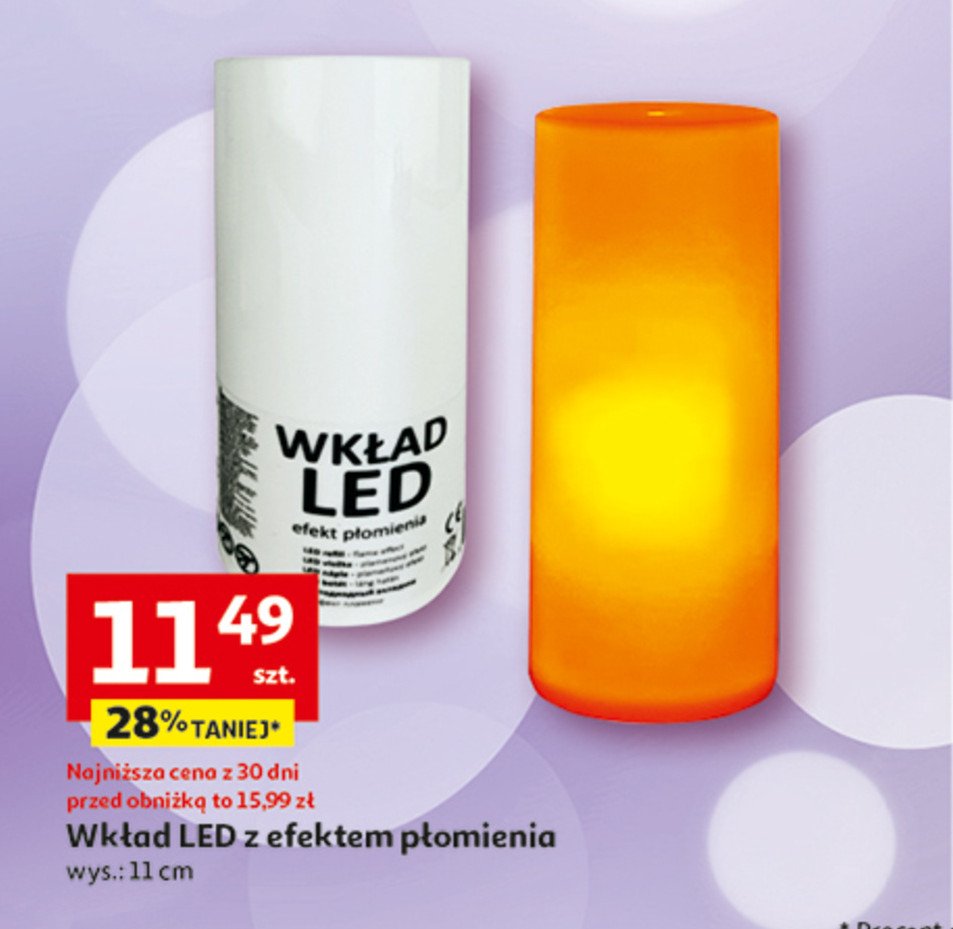 Wk艂ad led z efektem p艂omienia promocja
