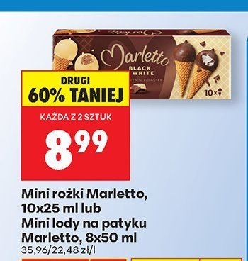 Mini rożki Marletto, 10x25 ml promocja w Biedronka