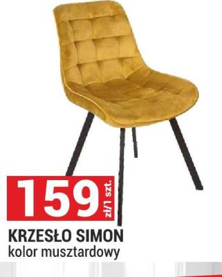 Krzesło SIMON kolor musztardowy promocja w Merkury Market