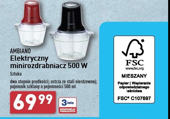 Rozdrabniacz mini 500 w promocja