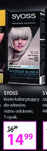 Farba do włosów 10.55 platinum blond Syoss blond cool blonds promocje