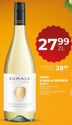 Wino Kumala Reserve Sauvignon Blanc 0,75 L promocja w Duży Ben