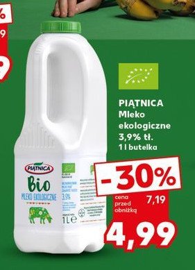 Mleko świeże 3.9% Piątnica bio promocja w Kaufland