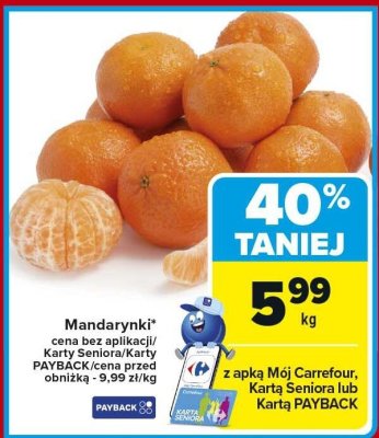 Mandarynki promocja w Carrefour