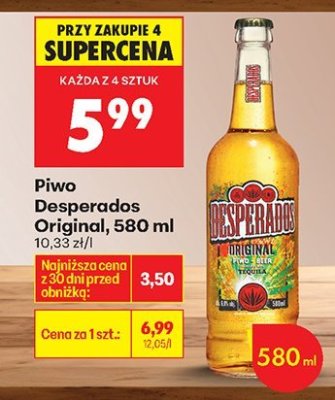 Piwo Desperados Original 580 ml promocja w Biedronka