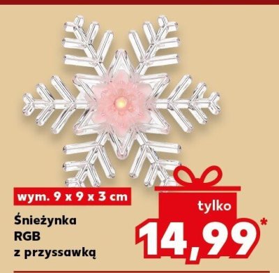 Śnieżynka RGB z przyssawką  promocja w Kaufland