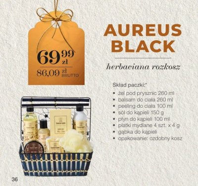 Zestaw kosmetyków Aureus Black promocja w Makro