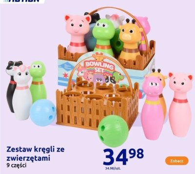 Zestaw kręgli ze zwierzętami promocja w Action