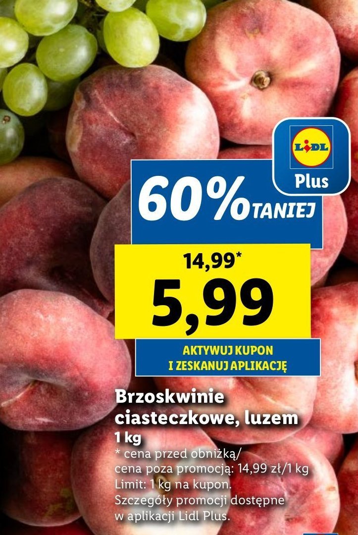 Brzoskwinie ciasteczkowe promocja