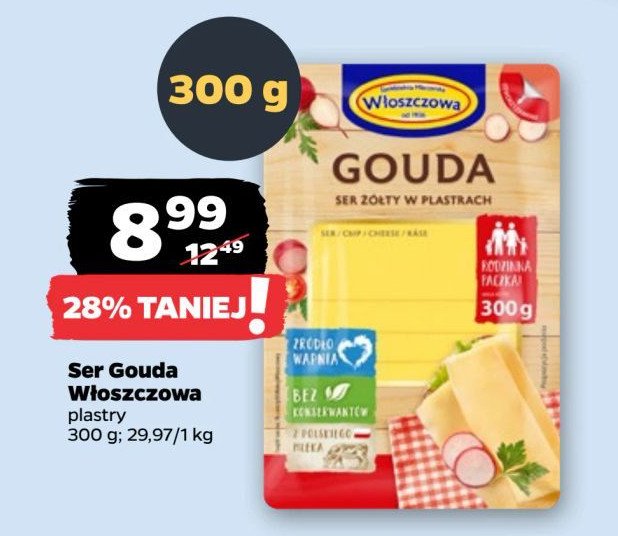 Ser gouda Włoszczowa promocja w Netto