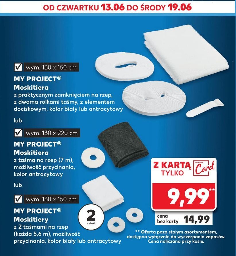 Moskitiera bez ramki 130 x 150 cm biała K-classic myproject promocja