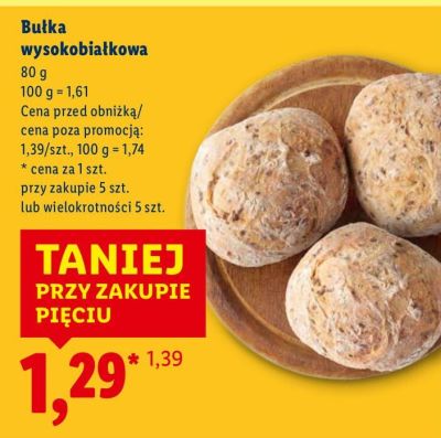 Bułka wysokobiałkowa Piekarnia Lidla promocja w Lidl