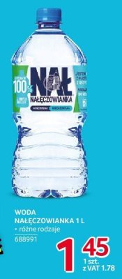 Woda Nałęczowianka różne rodzaje promocja w Selgros