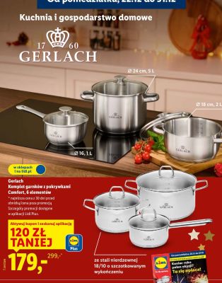 Komplet garnków z pokrywkami Comfort Gerlach 6 elementów promocja w Lidl