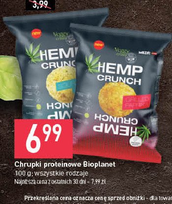 Chrupki hemp crunch 艣mietanowo-cebulowe Bio planet promocja
