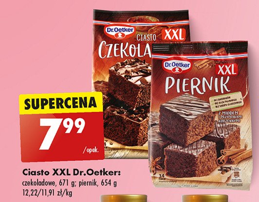 Ciasto czekoladowe xxl Dr. oetker promocja w Biedronka