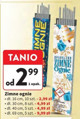 Zimne ognie dł. 40 cm, 5 szt. promocja w Intermarche