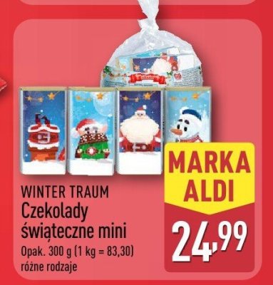 Czekolady świąteczne mini  promocja w Aldi