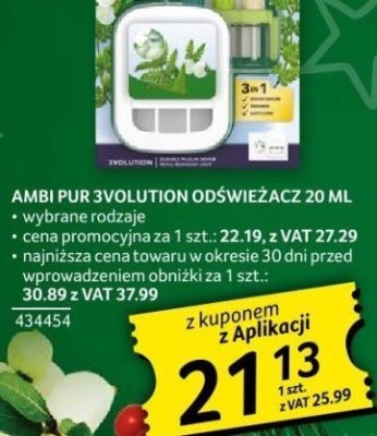 Ambi Pur 3volution odświeżacz 20 ml wybrane rodzaje promocja w Selgros