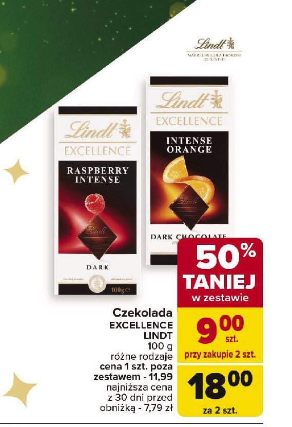 Czekolada dark raspberry intense Lindt excellence promocja