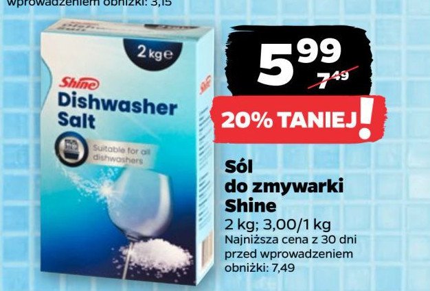 Sól do zmywarki Shine classic promocja