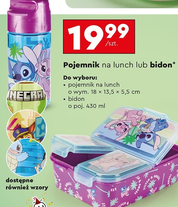 Bidon 430 ml stitch promocja w Biedronka