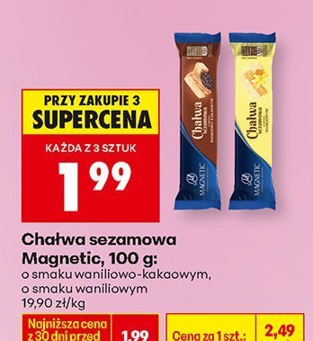 Chałwa sezamowa, 100 g: o smaku waniliowym promocja w Biedronka