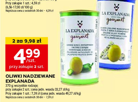 Oliwki zielone nadziewane jalapeno La explanada promocja