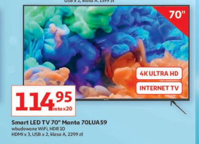 Telewizor led 70'' 70lua59m Manta promocja