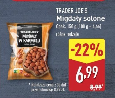 Migdały w karmelowej skorupce Trader joe's promocja w Aldi