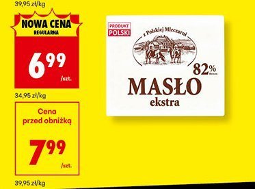 Masło ekstra Polski Miecarz 82% promocja w Biedronka