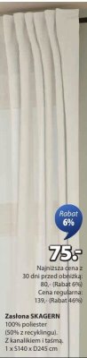 Zasłona SKAGERN promocja w Jysk