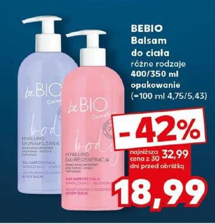 Balsam do ciała nawilżająco-regenerujący Be bio promocja