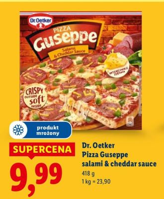 Pizza Guseppe salami & cheddar sauce  promocja w Lidl