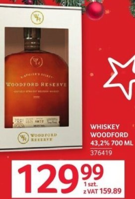 Whisky Woodford Reserve 43,2% 700 ml promocja w Selgros