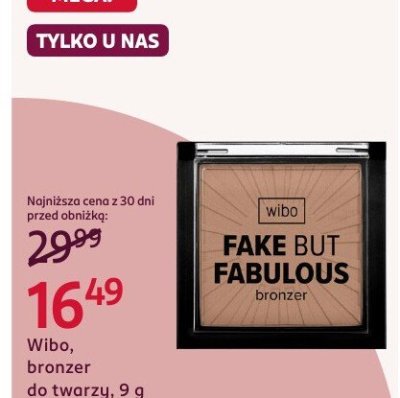 Bronzer do twarzy Wibo promocja w Rossmann