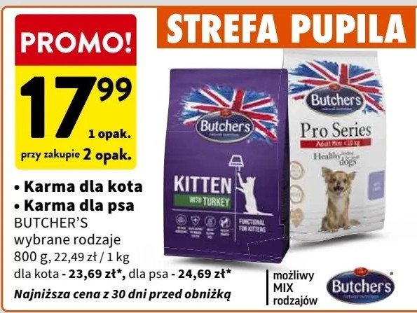 Karma dla psa z wołowina Butcher's pro series promocja