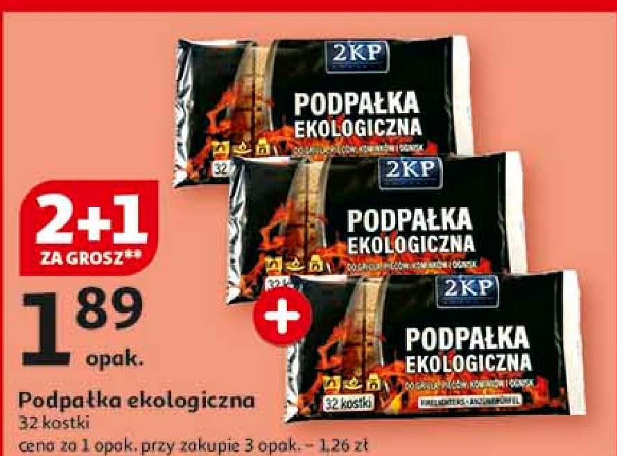 Podpałka ekologiczna 2kp promocja w Auchan