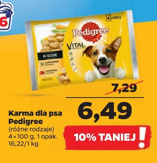 Karma dla psa w sosie z kurczakiem i wołowiną Pedigree vital promocje